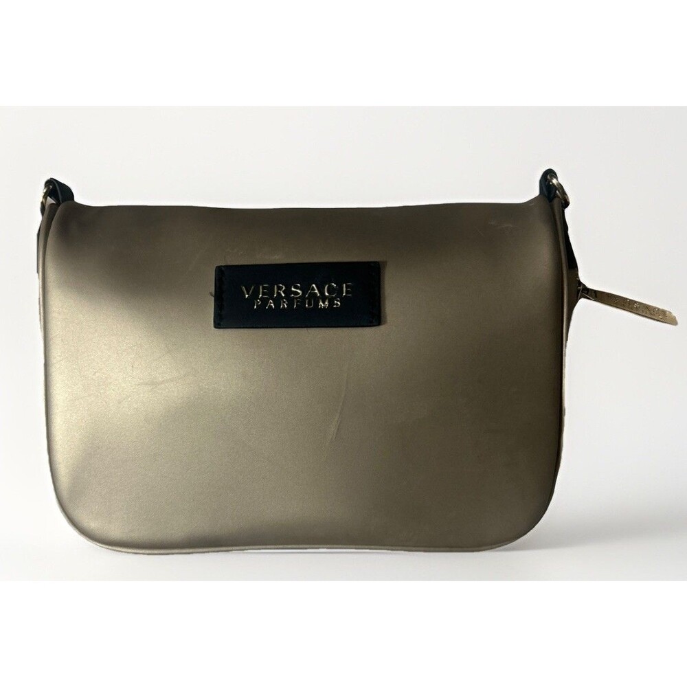 Versace Parfums Fragrance Gold Clutch Handbag Purse Bag Cosmetic Toiletries
